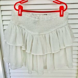 White ruffled Forever 21 skirt